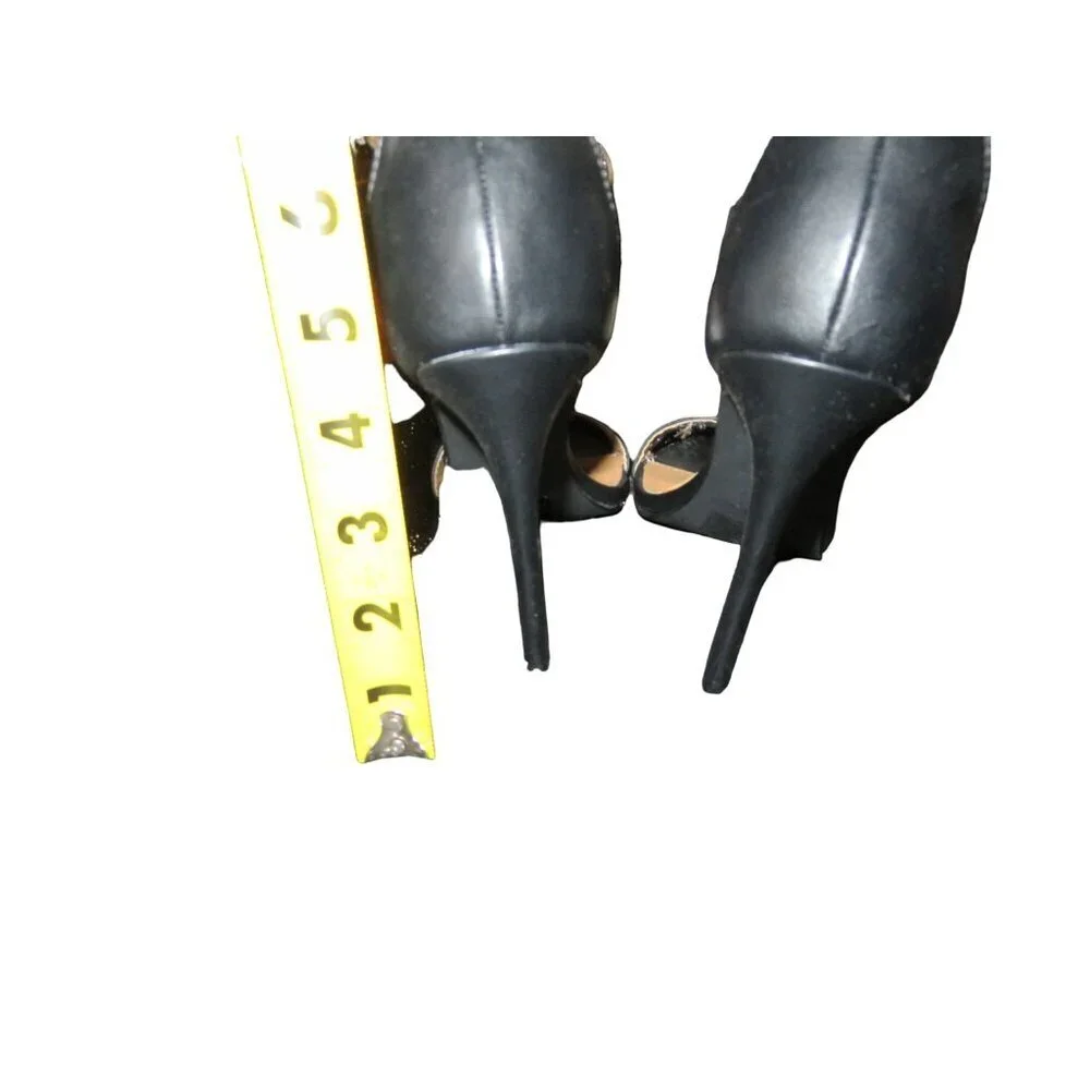 Charlotte Russe Rebekah Black Vegan Leather ankle strap pumps sz 8
